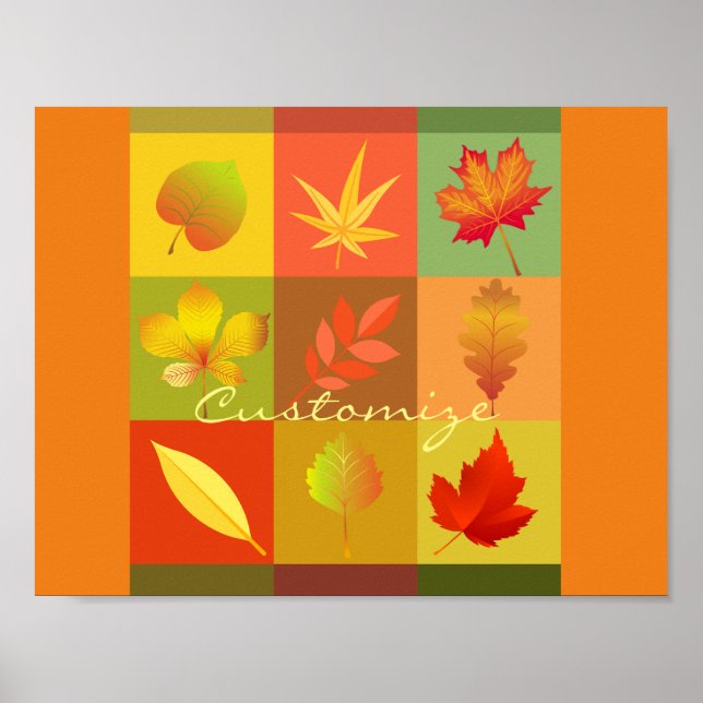 Póster Foliage otoño deja a Thunder_Cove (Frente)