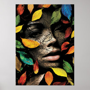 Póster "Foliage tranquilo: Retrato de mujer" es impresion