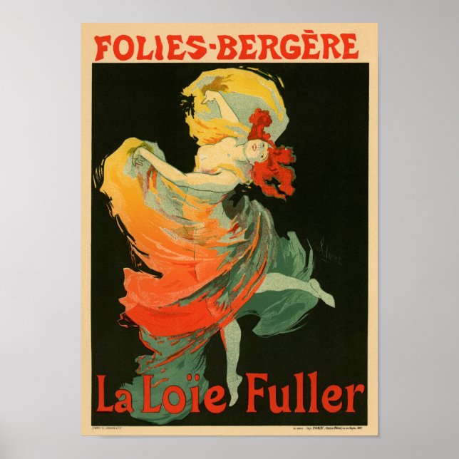 Póster Folies Bergere La Loie Fuller (Frente)