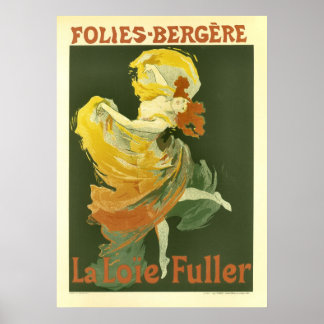 Póster Folies Bergere La Loie Fuller Vintage French Ad
