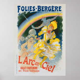 Póster Folies Bergère - L'arc en ciel - Jules Chéret 1893