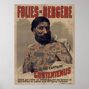 Póster Folies-Bergère Le Capitaine Costentenus