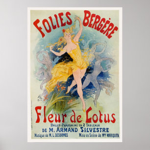 Póster Folies Bergere Poster de Jules Cheret
