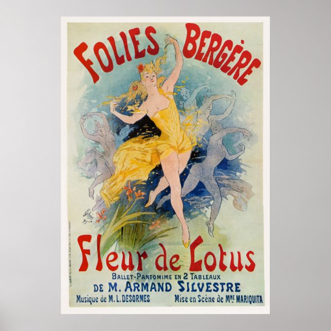 Póster Folies Bergere Poster de Jules Cheret (Frente)