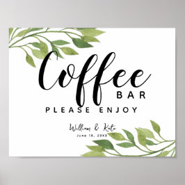 Póster follaje, vegetación, cartel botánico de la estació