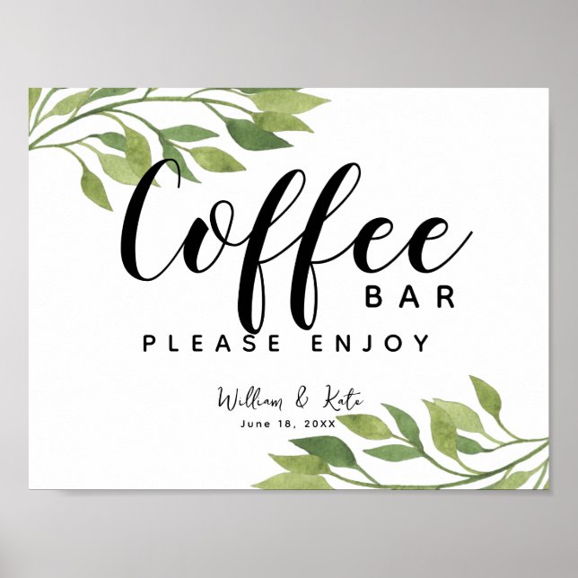 Póster follaje, vegetación, cartel botánico de la estació (Frente)