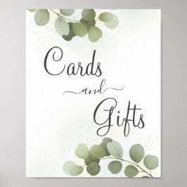 Póster Follaje verde eucalipto