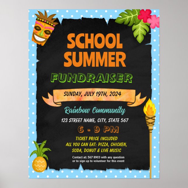 Póster Folleto de profesores de la escuela de verano de L (Frente)