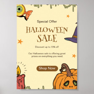 Póster Folleto de venta de Halloween, Noche de Halloween