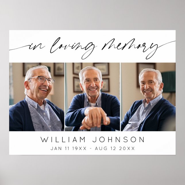 Póster Folleto Horizontal de Colaje de Fotos de Recuerdo  (Frente)