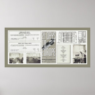 Póster Folletos de viajes de la época de Hindenburg
