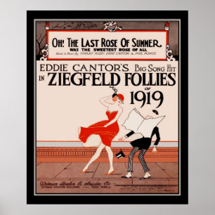 Póster Folletos de Ziegfield de época de 1919