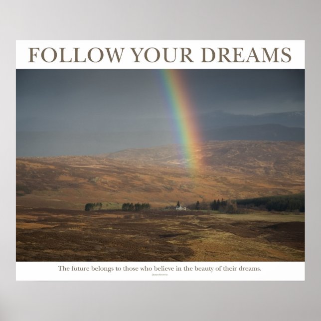 Póster Follow Your Dreams - Rainbow (Frente)