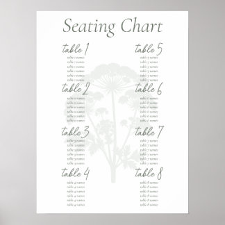 Póster FONDNESS | Wedding Seating Chart Poster