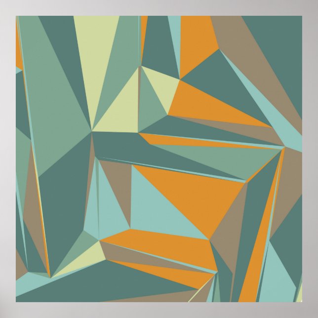 Póster Fondo abstracto con colorido trianglesabstracto (Frente)