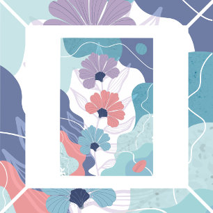 Póster Fondo abstracto con flores