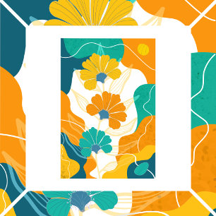 Póster Fondo abstracto con flores