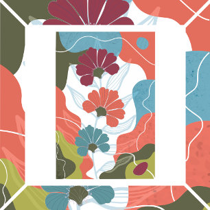 Póster Fondo abstracto con flores