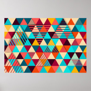 Póster Fondo abstracto con formas triangulares. g moderno