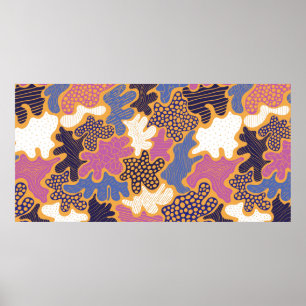 Póster Fondo abstracto creativo con manchas brillantes