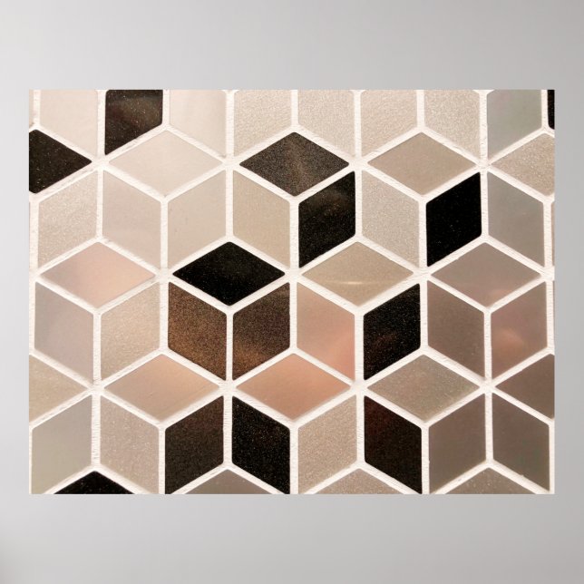 Póster Fondo abstracto de azulejos. (Frente)