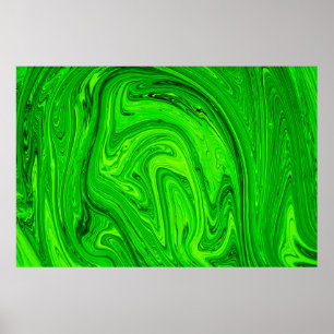 Póster Fondo abstracto de pintura al óleo verde. Grado de