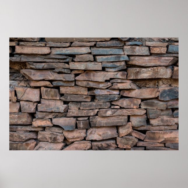 Póster Fondo abstracto de textura de pared de piedra anti (Frente)