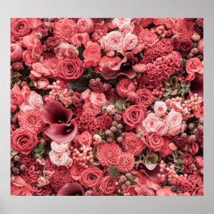 Póster Fondo abstracto floral de primer plano.