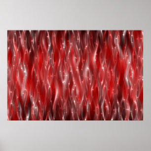 Póster fondo abstracto. fondo rojo con olas y