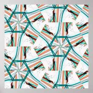 Póster Fondo abstracto fractal. Efectos digitales. Fútbol