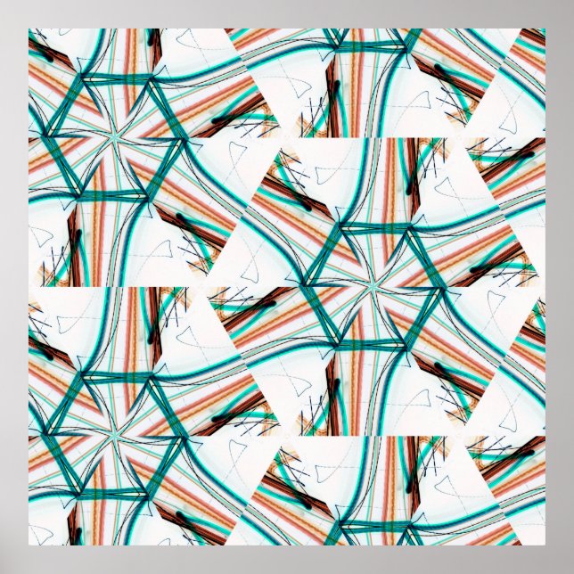 Póster Fondo abstracto fractal. Efectos digitales. Fútbol (Frente)