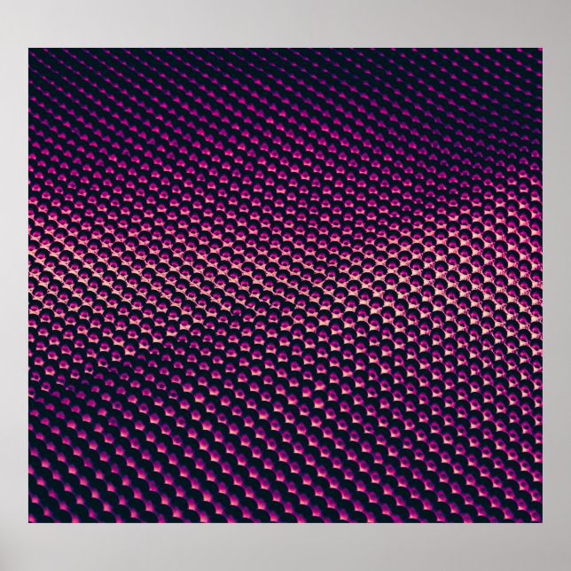 Póster Fondo abstracto futurista metálico rosa. (Frente)