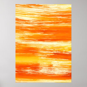 Póster Fondo amarillo abstracto de la acuarela