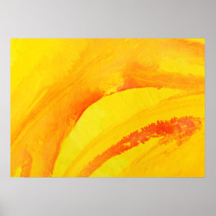 Póster fondo amarillo. acuarela sobre papel