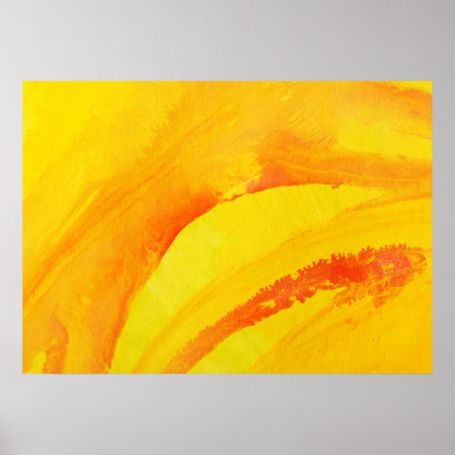 Póster fondo amarillo. acuarela sobre papel (Frente)