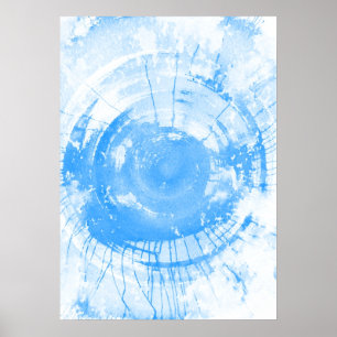 Póster Fondo azul abstracto de la acuarela, textura