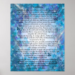 Póster Fondo azul de Fairie de las cosas de los