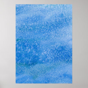 Póster Fondo azul de la acuarela
