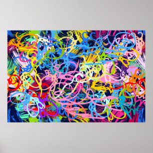 Póster Fondo Bella Artes. Patrón sin soldadura con gruñid