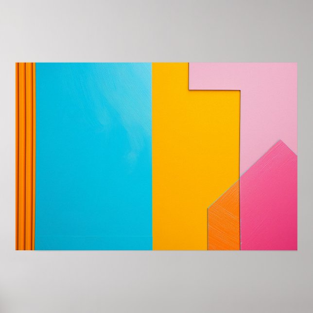 Póster Fondo colorido de los rectángulos (Frente)