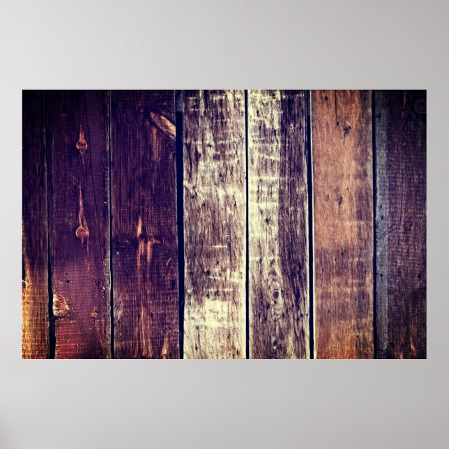 Póster Fondo colorido de madera antigua - Amarillo oscuro (Frente)