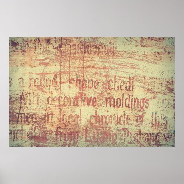 Póster Fondo de aluminio envejecido (Frente)