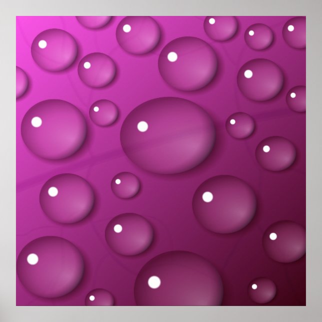 Póster Fondo de caída de agua rosa (Frente)