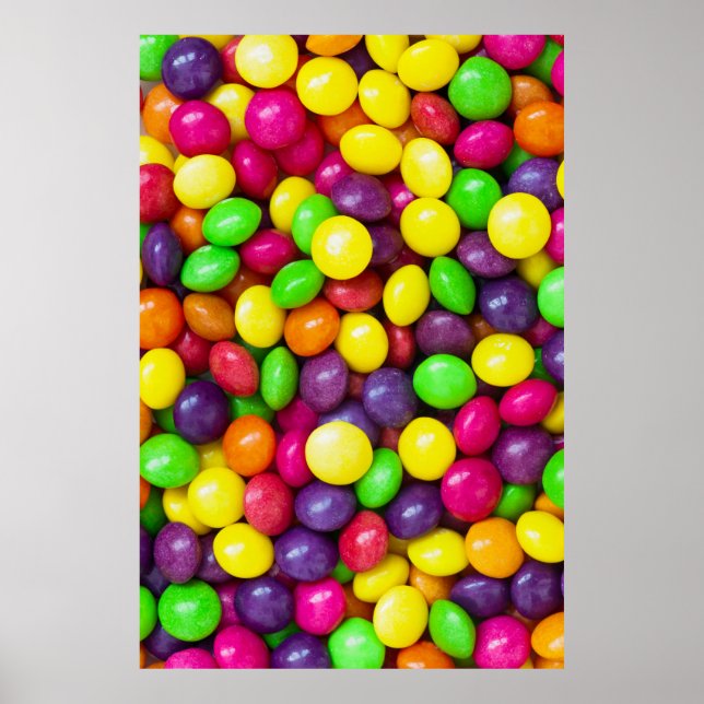 Póster Fondo de caramelo colorido (Frente)