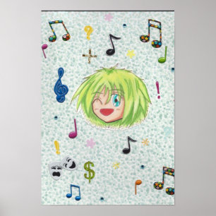 Póster Fondo de Chibi Izumi w/collage