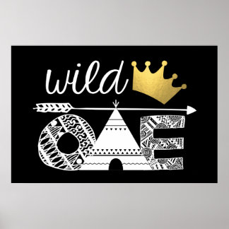 Póster Fondo de Cumpleaños Wild One