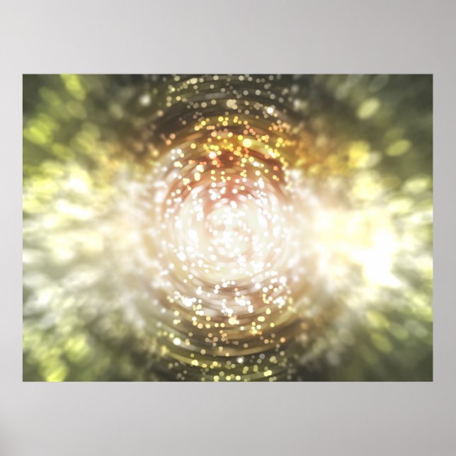 Póster fondo de desenfoque abstracto de oro, con broca de (Frente)