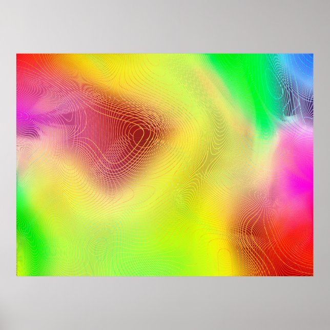 Póster fondo de desenfoque abstracto. pat gráfico multico (Frente)