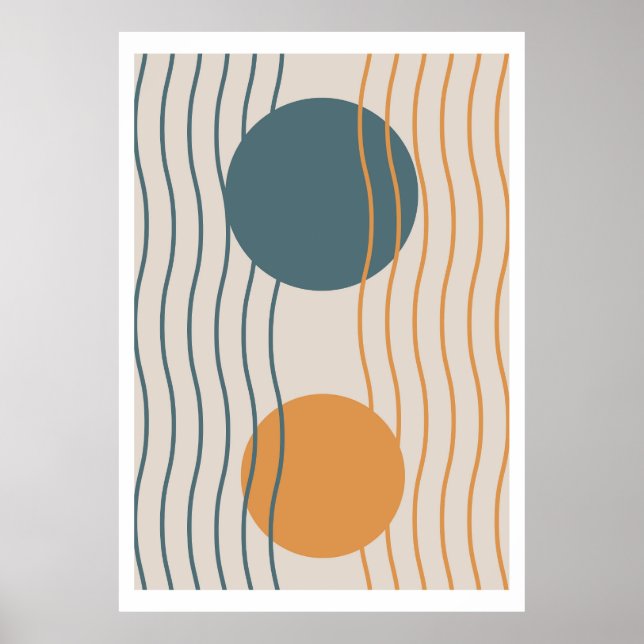 Póster Fondo de diseño solar y lunar (Frente)