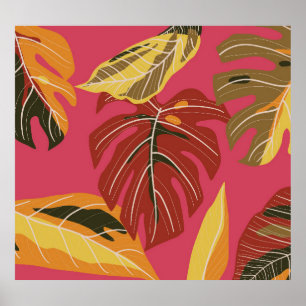 Póster Fondo de escritorio de la naturaleza del Art Deco